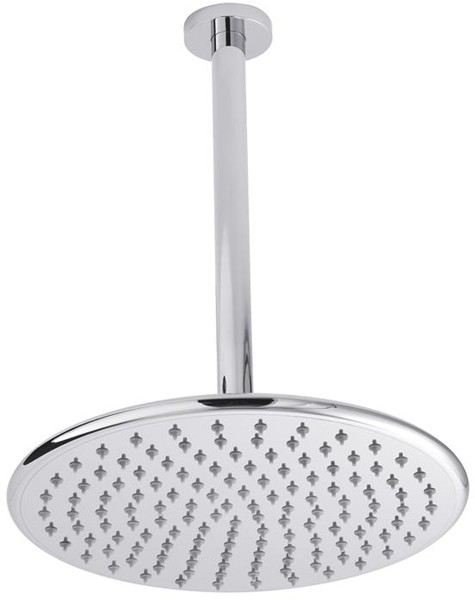 Larger image of Hudson Reed Showers Round Shower Head With Arm (300mm Diameter).