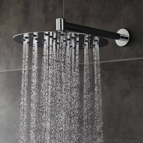 Larger image of Hudson Reed Showers Round Shower Head & Wall Mounting Arm (200mm).