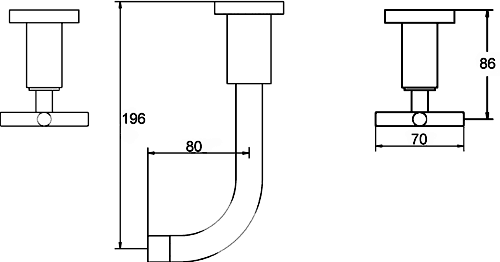 Technical image of Ultra Helix Wall Mounted Basin Mixer & Bath Filler Tap Set (Chrome).