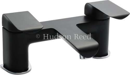 Larger image of Hudson Reed Hero Bath Filler Tap (Black & Chrome).
