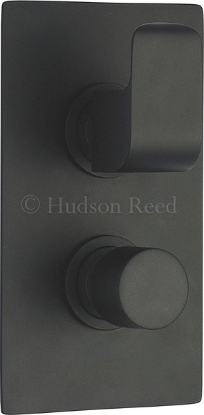 Larger image of Hudson Reed Hero 3/4" Twin Thermostatic Shower Valve With Diverter (Black).