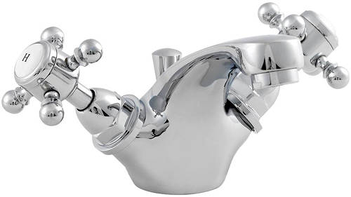 Larger image of Ultra York Mono Basin Mixer Tap With Pop Up Waste (Chrome).