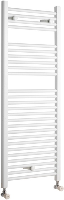 Larger image of Towel Rails Flat Straight Towel Rail (White). 500x1200mm. 2741 BTU.