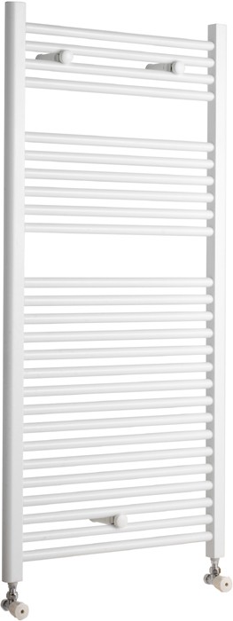 Larger image of Towel Rails Flat Straight Towel Rail (White). 600x1200mm. 3120 BTU.