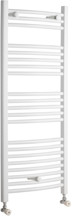 Larger image of Towel Rails Curved Towel Rail (White). 500x1200mm. 2741 BTU.