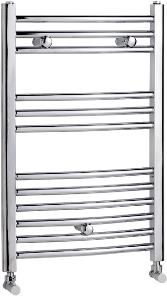 Larger image of Towel Rails Curved Towel Rail (Chrome). 500x760mm. 1431 BTU.