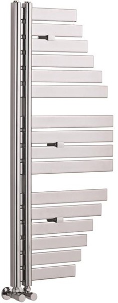 Larger image of Hudson Reed Brunel Designer Vertical Radiator. 1100x483 (Chrome).