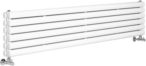 Larger image of Hudson Reed Radiators Revive Radiator (White). 1800x354mm. 4609 BTU.