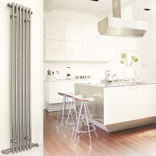 Example image of Hudson Reed Radiators Strand Radiator (Chrome). 300x1500mm. 1037 BTU.