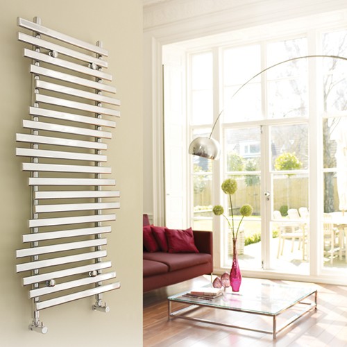 Example image of Hudson Reed Radiators Kingston Radiator (Chrome). 600x1200mm. 1514 BTU.