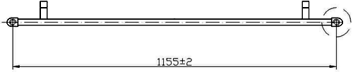 Technical image of Hudson Reed Radiators Wave Radiator (Chrome). 1200x500mm. 1538 BTU.