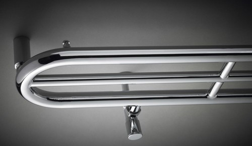 Example image of Hudson Reed Finesse Oval Towel Radiator. 800x186 (Chrome).