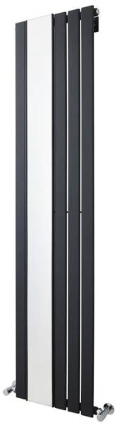 Larger image of Crown Radiators Seville Flat Panel Vertical Radiator (Anthracite). 1800x425mm.