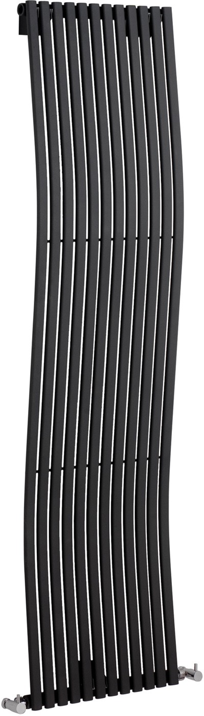 Larger image of HR Designer Anthracite Pajero wave radiator. Size 1800 x 460mm. 4296 BTU.
