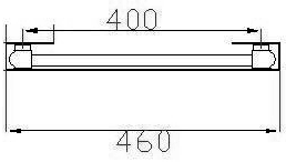 Technical image of Hudson Reed Radiators Leith Vertical Radiator. 460x1600mm. 1466 BTU.