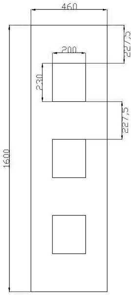 Technical image of Hudson Reed Radiators Sabin Radiator 460x1600 (Anthracite). 1112 BTU.