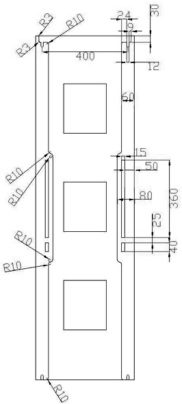 Technical image of Hudson Reed Radiators Sabin Radiator 460x1600 (Anthracite). 1112 BTU.