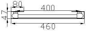 Technical image of Hudson Reed Radiators Sabin Radiator 460x1600 (Anthracite). 1112 BTU.