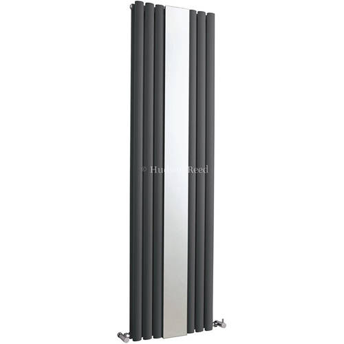 Hudson Reed Anthracite Radiators Revive Mirror Radiator (Double Panel). 499X1800.