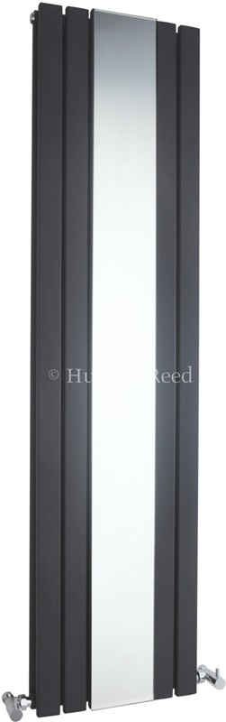 Larger image of Hudson Reed Radiators Sloane Mirror Radiator (Anthracite). 381x1500mm.