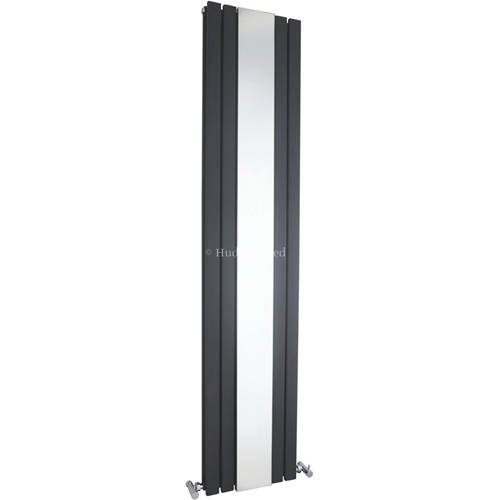 Hudson Reed Anthracite Radiators Sloane Mirror Radiator (Anthracite). 381X1800mm.