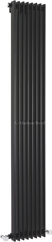 Larger image of Hudson Reed Radiators Fin Radiator (Black). 304x1800mm. 5186 BTU.