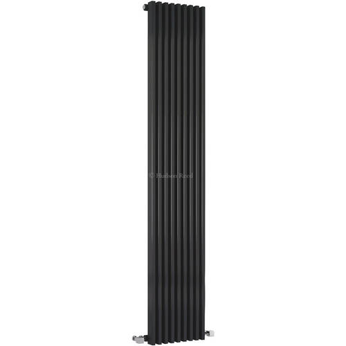 Larger image of Hudson Reed Radiators Parallel Designer Radiator (Black). 342x1800mm.