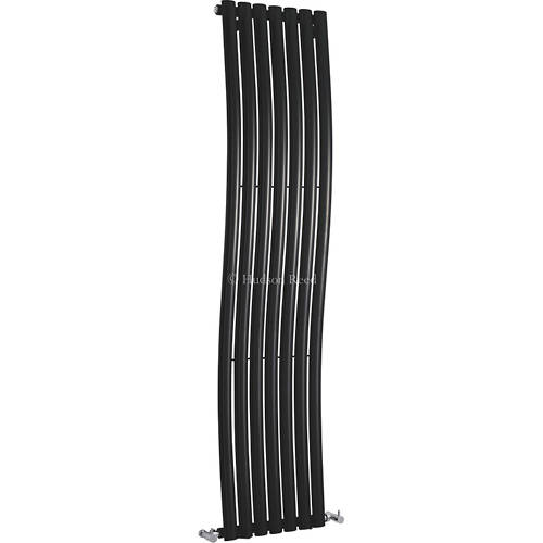 Larger image of Hudson Reed Radiators Revive Wave Radiator (Black). 413x1785mm.