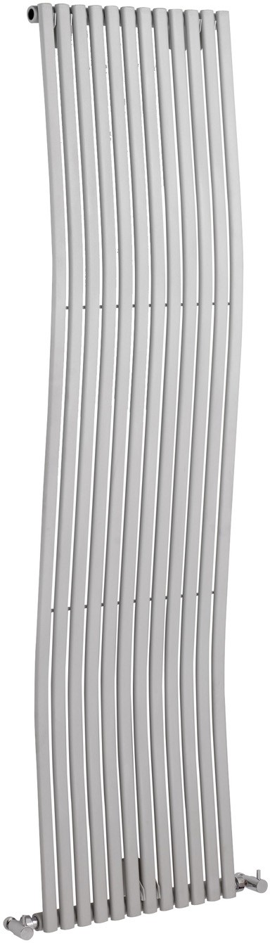 Larger image of HR Designer Silver Pajero wave radiator. Size 1800 x 460mm. 4296 BTU.