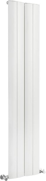 Larger image of Hudson Reed Rapture Bowed Vertical Radiator. 1800x375 (White).