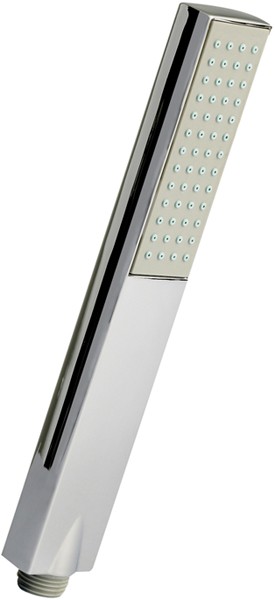 Nuie Component Easyclean Rectangular Shower Handset (Chrome).