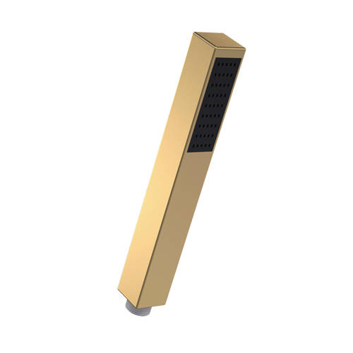 Nuie Showers Square Shower Handset (Brushed Brass).