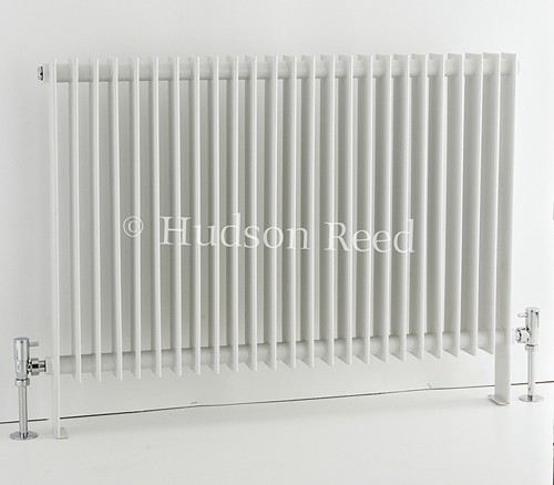 Larger image of Hudson Reed Radiators Province Floor Mounted Radiator (White). 880x690.