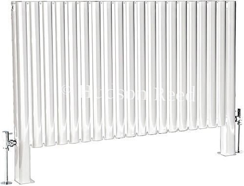 Larger image of Hudson Reed Radiators Revive Floor Mounted Radiator (White). 1180x600.