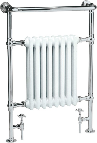 Larger image of HR Traditional Marquis heated towel rail (chrome). 640x945mm. 3520 BTU