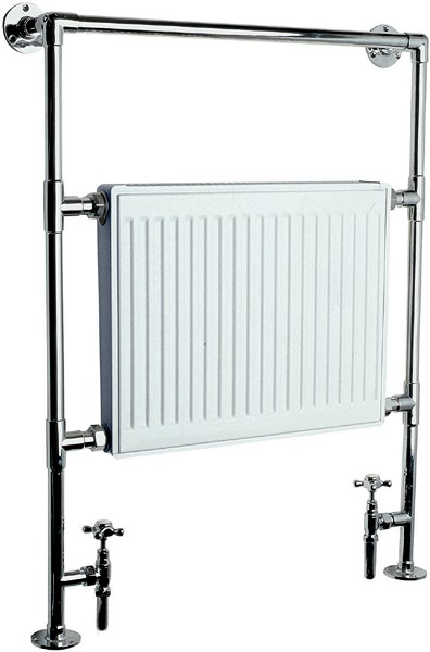 Larger image of HR Traditional Duchess heated towel rail (chrome). 640x920mm. 2064 BTU