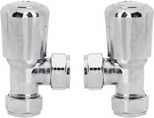 Larger image of Towel Rails Angled Radiator Valves (pair)