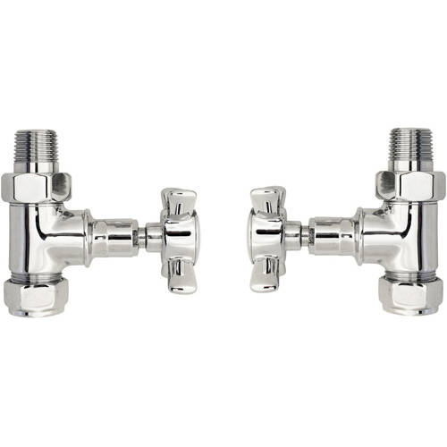 Hudson Reed Hr Traditional Victorian Crosshead Radiator Valve Pack (Pair, Chrome).