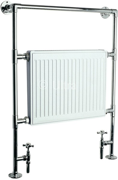 Larger image of Ultra Radiators Islington Heated Towel Rail (Chrome & White). 640x920mm.