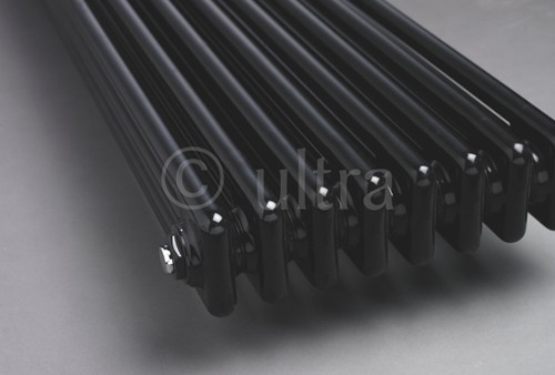 Example image of Hudson Reed Colosseum Triple Column Radiator (Black). 381x1800mm.