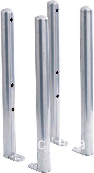 Larger image of Hudson Reed Colosseum 4 x Floor Mounting Colosseum Radiator Legs (Silver).