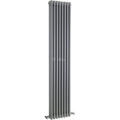 Larger image of Hudson Reed Colosseum Triple Column Radiator (Silver). 381x1800mm.