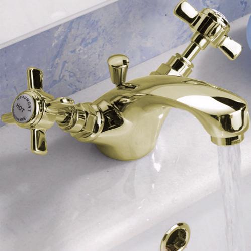 Example image of Nuie Beaumont Mono Basin Mixer + free Pop-up Waste (Gold)
