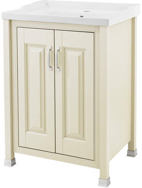 Example image of Old London Furniture 600mm Vanity, 600mm WC & Tall Unit Pack (Ivory).