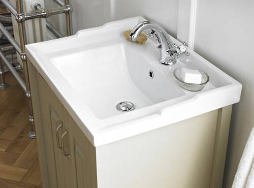 Example image of Old London Furniture 600mm Vanity, 600mm WC & Tall Unit Pack (Ivory).