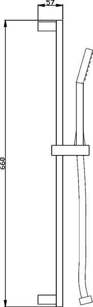 Technical image of Premier Showers Twin Thermostatic Shower Valve With Slide Rail & Bath Spout.