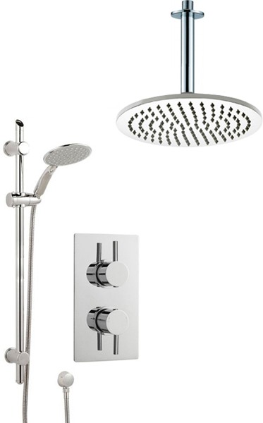 Larger image of Crown Showers Shower Set With Round Handset & Round Head (300mm).