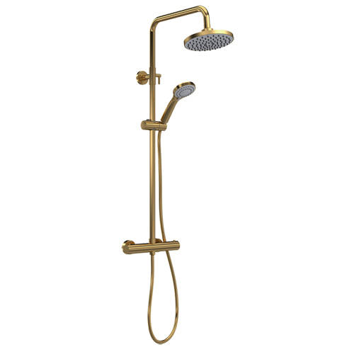 Nuie Showers Thermostatic Bar Shower Valve With Kit (Br Brass).