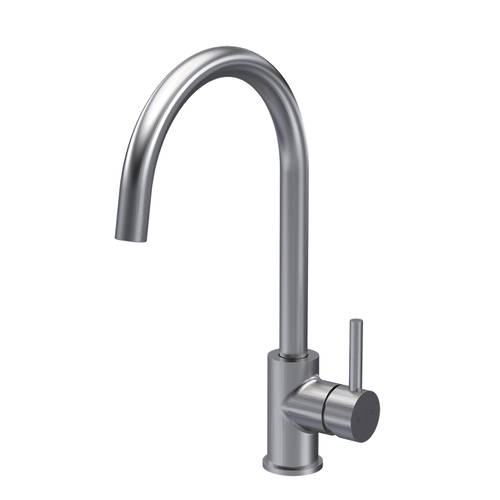 Nuie Lachen Mono Kitchen Tap With Lever Handle (Brushed Nickel).