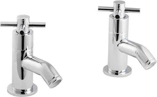 Larger image of Hudson Reed Kristal Cross Head Bath Taps (pair).